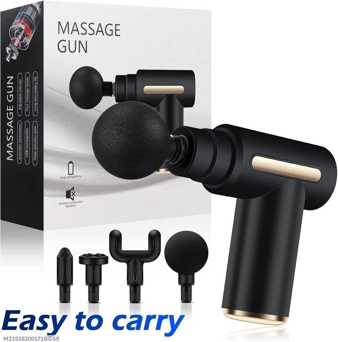 Faylor Muscle Massage Gun – Mini Portable Deep Tissue Massager (8 Heads | Type-C USB | Quiet & Powerful)